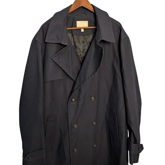 Banana Republic Heritage Collection XXL Navy Water Repellent Officer Coat Winter
